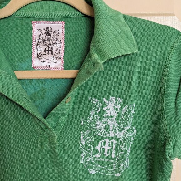 Morphine Generation - Rock and Roll Crest with Skull Polo Shirt - M / Medium - Picture 3 of 4